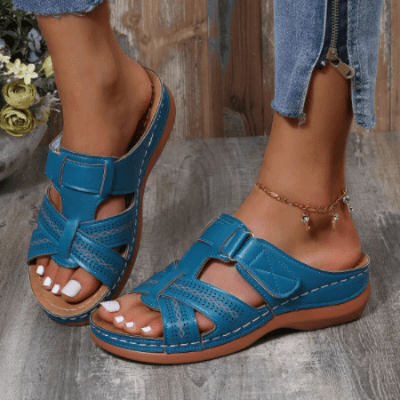 Bekväma slip-in sandaler med kilklack för dam – Chic stil för vardagsbruk