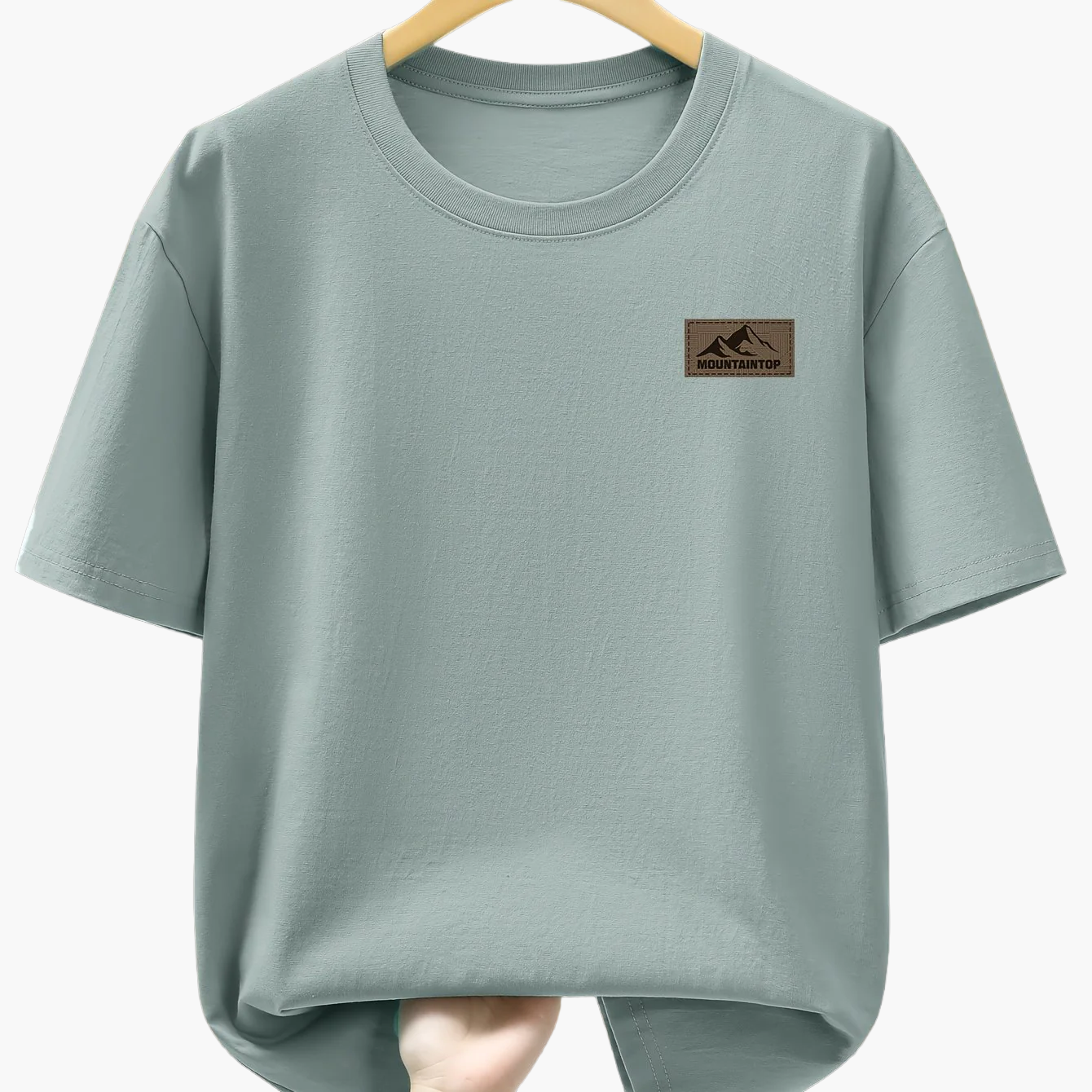 Casual men's T-shirt with mountain print, sporty style – Ideal for leisure and weekends