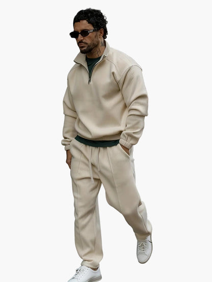 Survêtement décontracté pour homme avec sweat zippé – Style urbain polyvalent