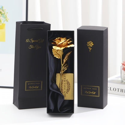 Rosa decorativa in confezione regalo – Idea regalo romantica per donna – Oggetto d’ornamento elegante