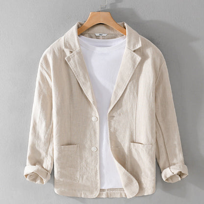 James – Veste de Costume Décontractée à Manches Courtes Rayées