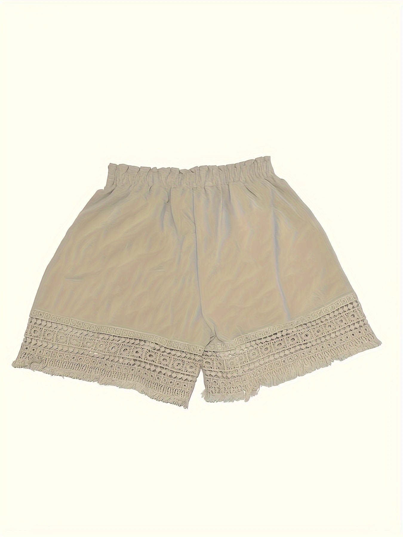 Shorts femme style bohème à taille froncée pour l'été, idéal pour les vacances et le quotidien