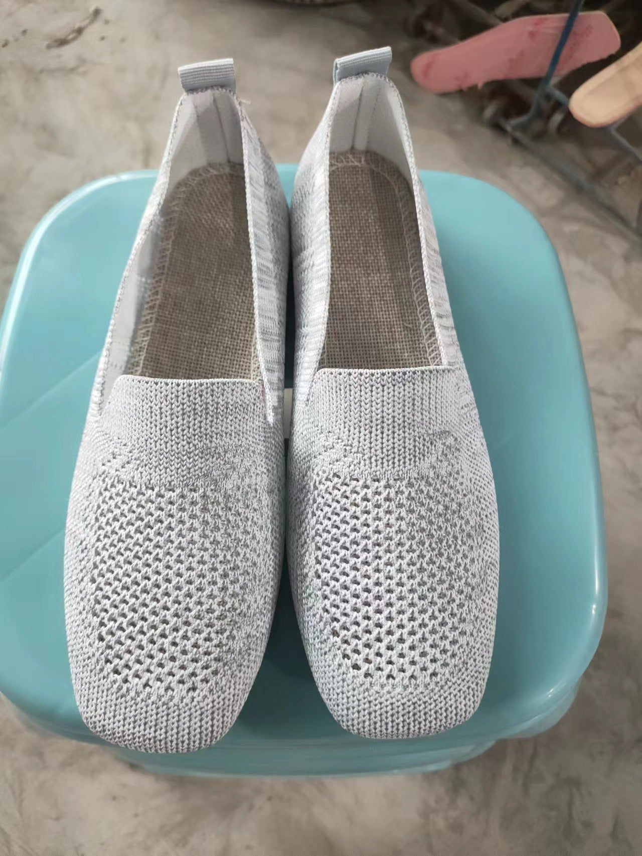 Juliet – Chaussures à Talon Plat Tissées Volantes pour Femmes