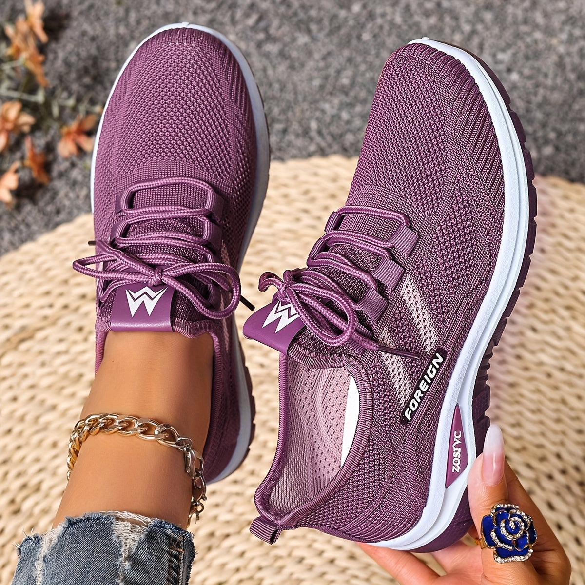 Sneakers Donna Casual Stile Sportivo per Camminata e Uso Quotidiano