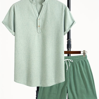 Ensemble Décontracté Homme Deux Pièces Style Moderne pour Été et Loisirs