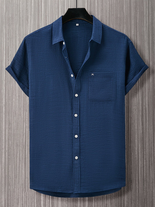 Men's casual short-sleeve shirt urban summer style
