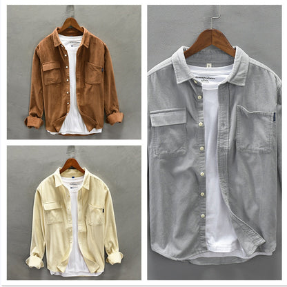 Jonathon – Veste Décontractée à Manches Longues en Coton
