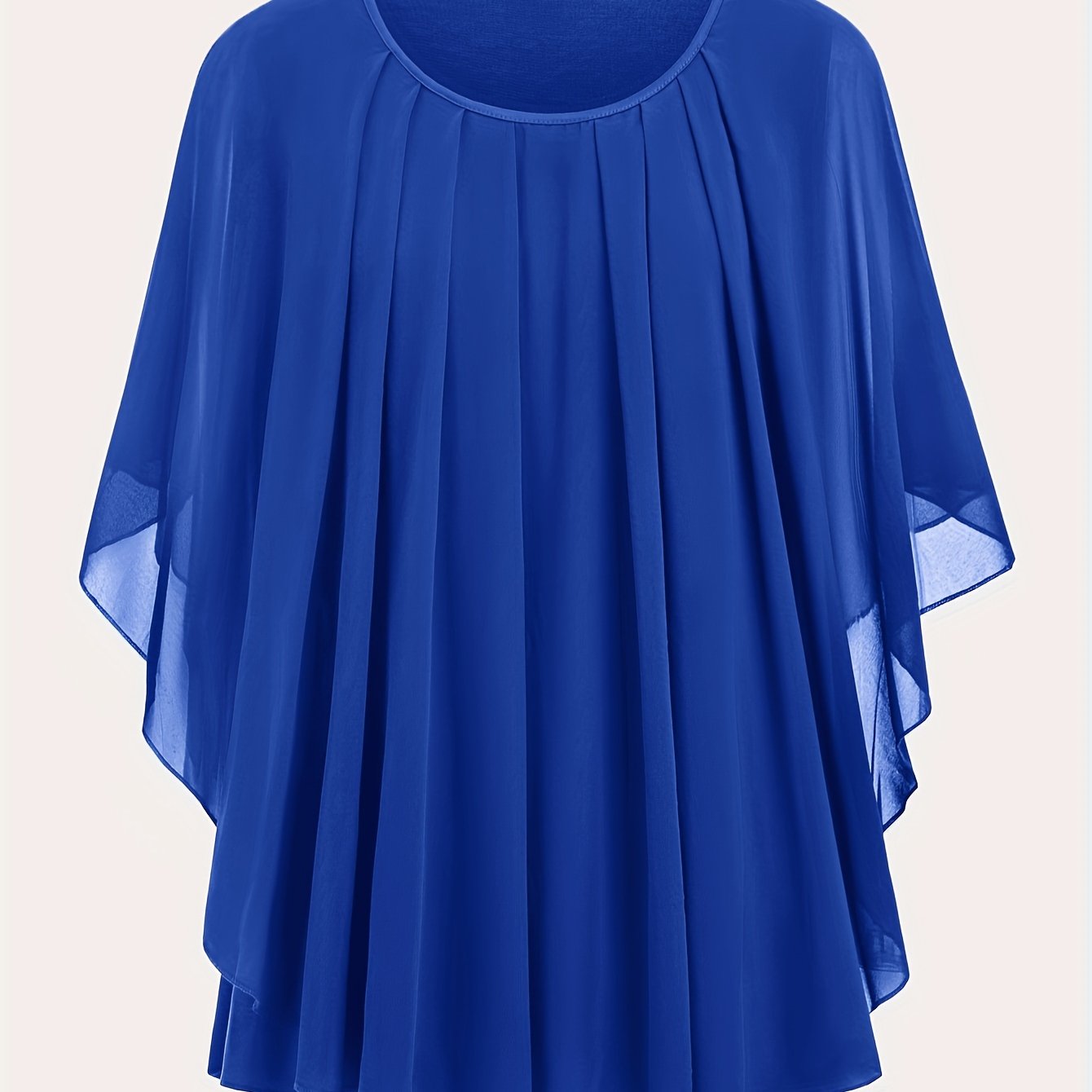 Blouse cape élégante femme grande taille style soirée ample