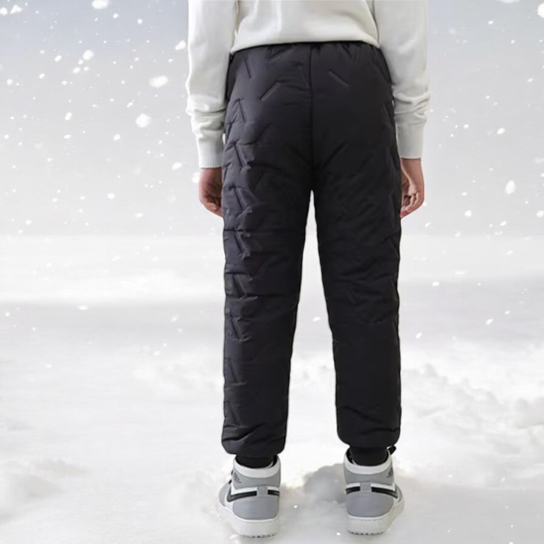 Pantalon d'hiver chaud imperméable pour enfants – Style outdoor, idéal pour activités hivernales