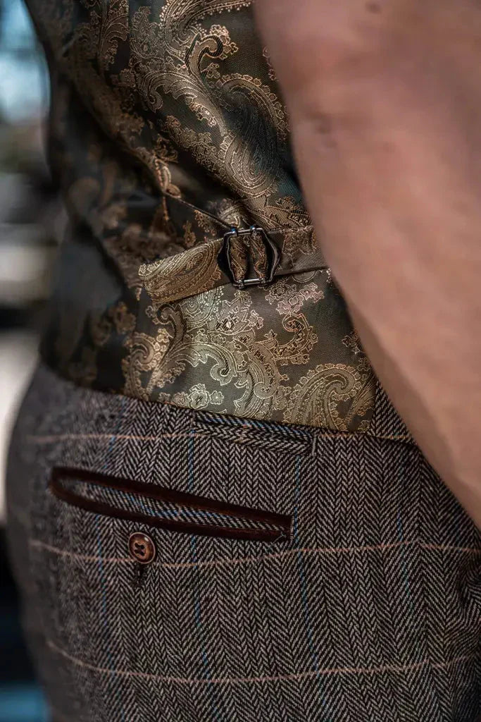 Costume Homme Trois Pièces Double Boutonnage Style Anglais Élégant et Polyvalent