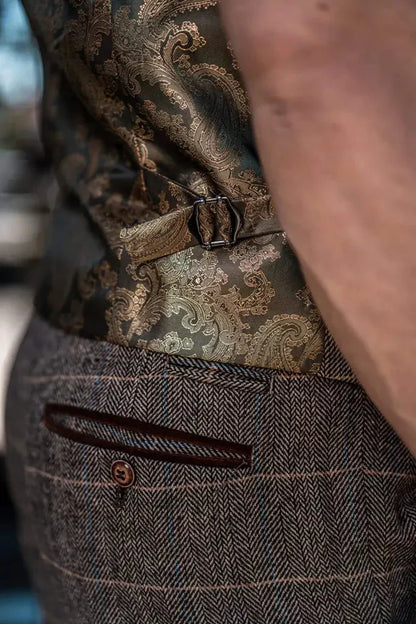 Costume Homme Trois Pièces Double Boutonnage Style Anglais Élégant et Polyvalent