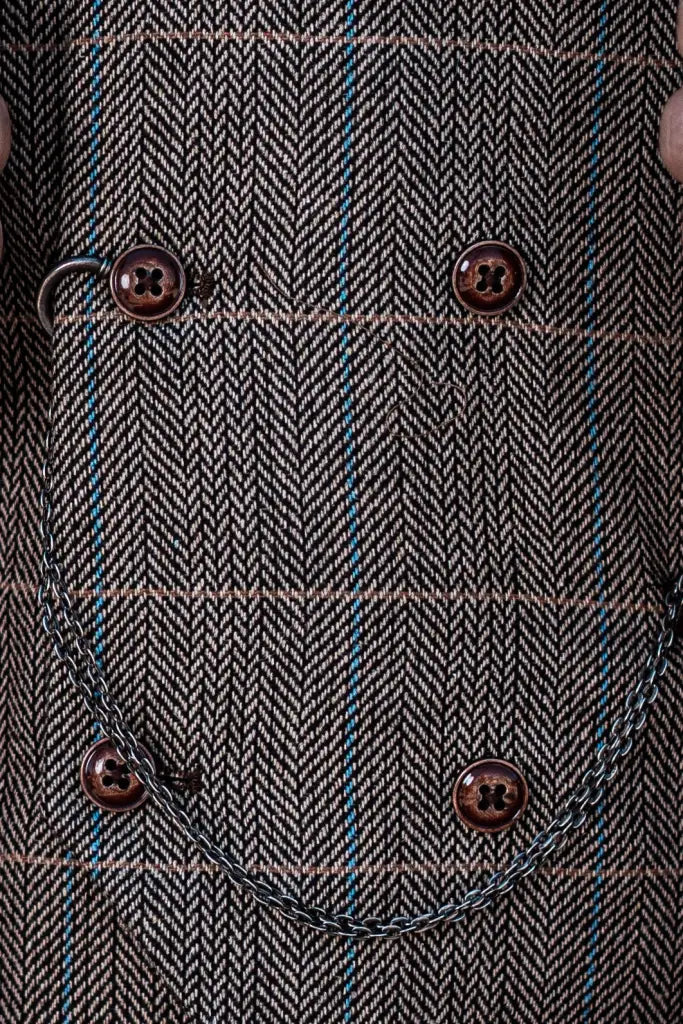 Costume Homme Trois Pièces Double Boutonnage Style Anglais Élégant et Polyvalent