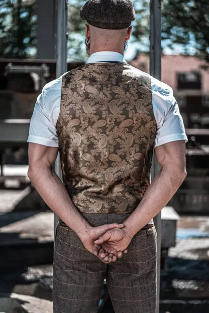 Costume Homme Trois Pièces Double Boutonnage Style Anglais Élégant et Polyvalent