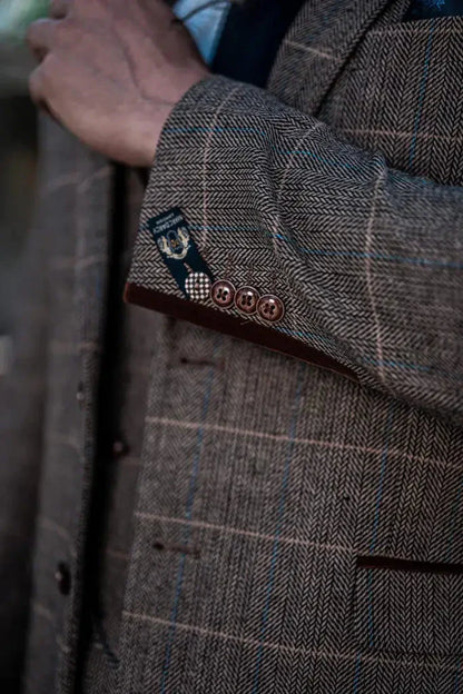 Costume Homme Trois Pièces Double Boutonnage Style Anglais Élégant et Polyvalent
