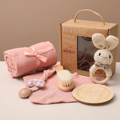 Coffret Cadeau de Naissance Bébé Mixte – Set de Bain et Jouets Éveil Éléphant