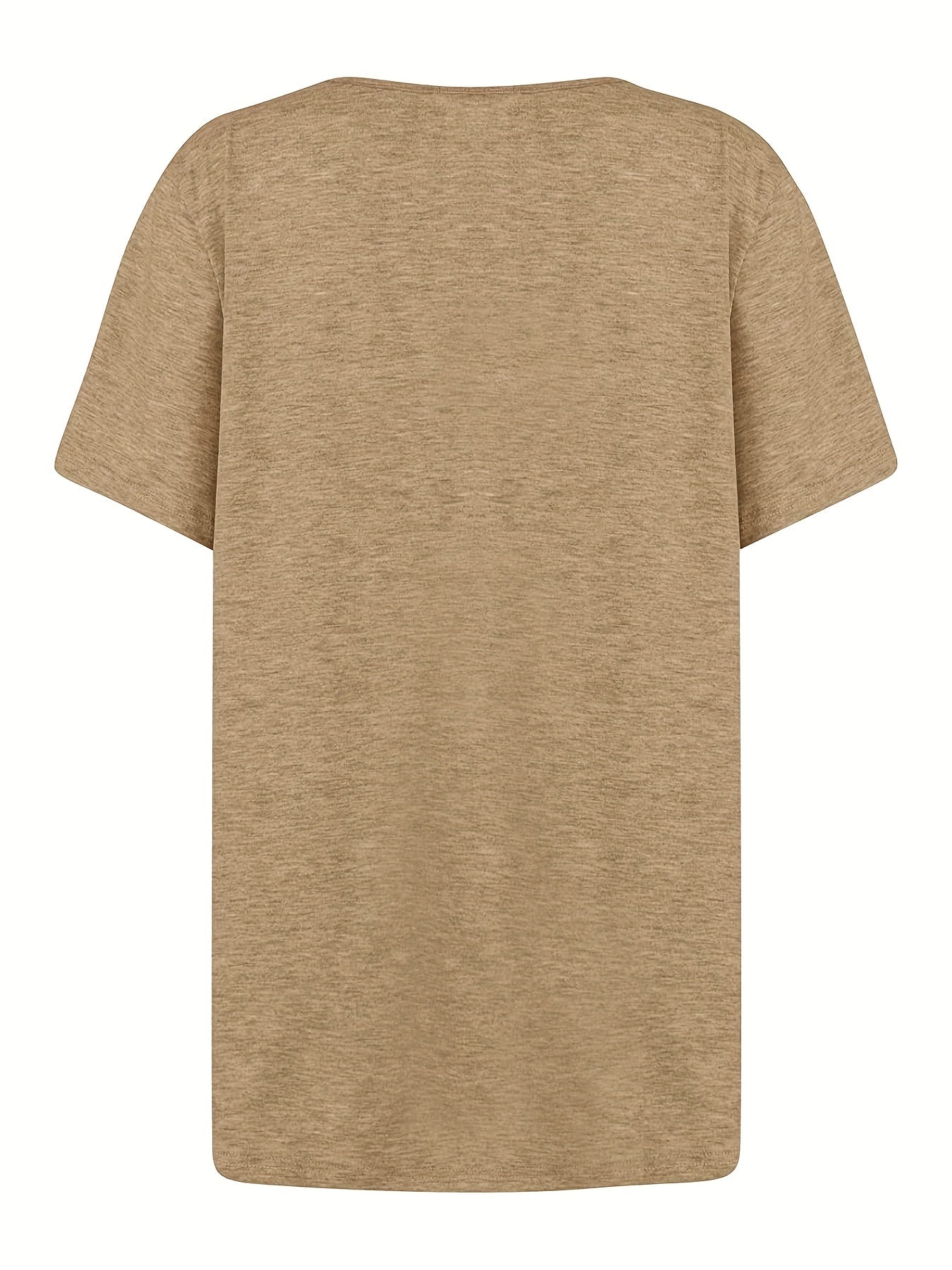 T-shirt donna con scollo asimmetrico e bottoni, stile casual chic per tempo libero o uscite