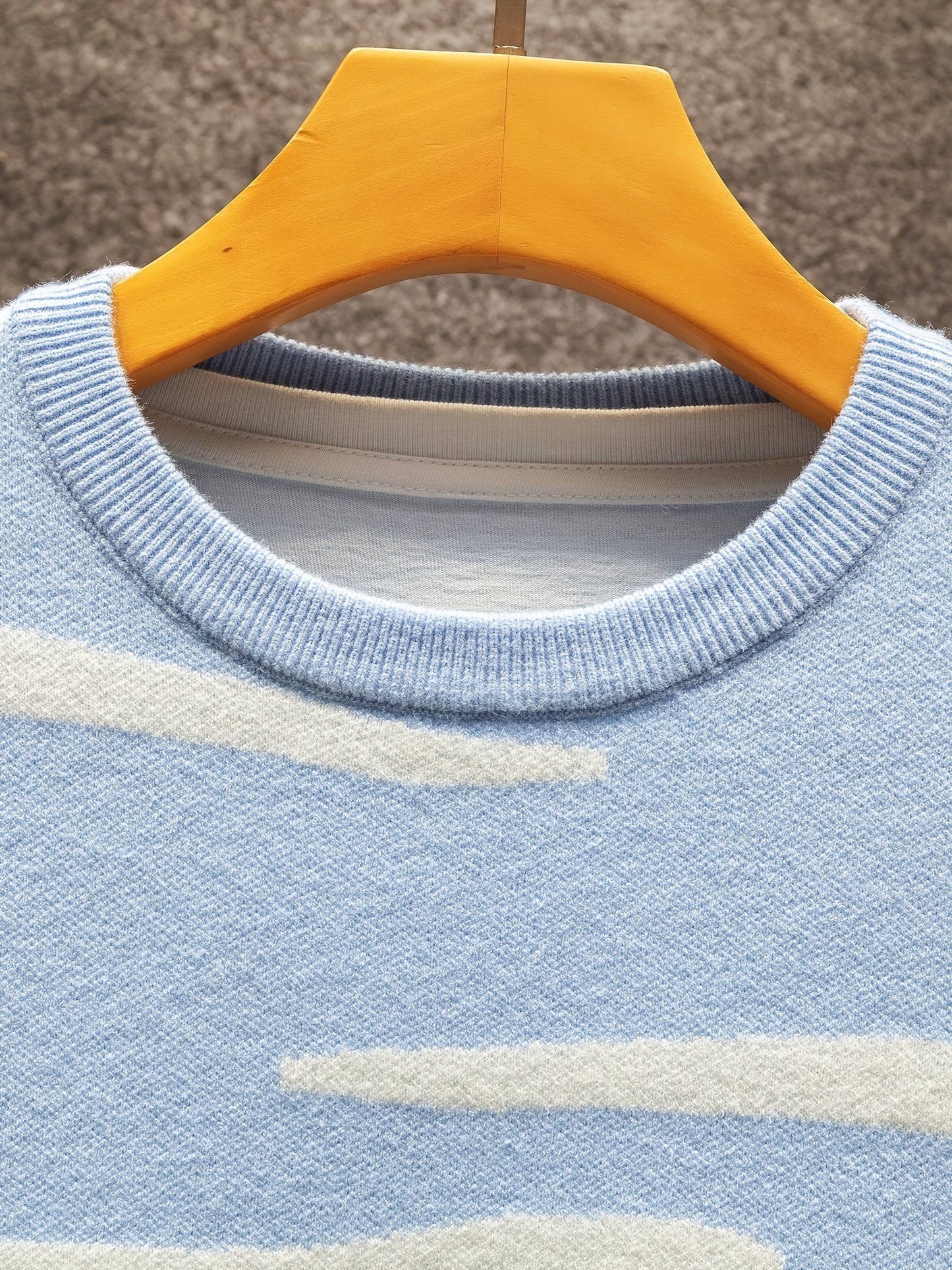 Pull-over décontracté homme motif paysage campagne et vaches pour automne/hiver