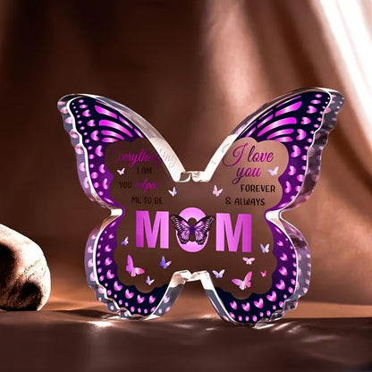 Décoration Papillon Message pour Maman – Cadeau de Remerciement et d'Amour pour Femme – Objet Décoratif Inspirant pour la Maison