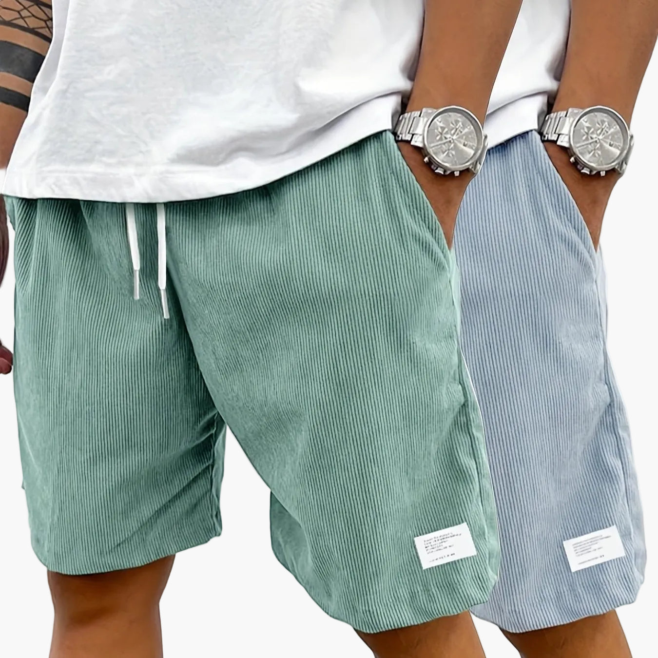 Short vintage décontracté pour homme avec poches – Style urbain idéal pour l'été et les loisirs