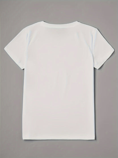 T-shirt Donna Stile Casual con Stampa Cuore Volante per un Look Estivo e Moderno