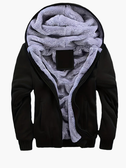 Veste à capuche chaude décontractée pour homme style hiver