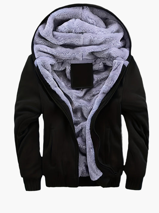 Veste à capuche chaude décontractée pour homme style hiver