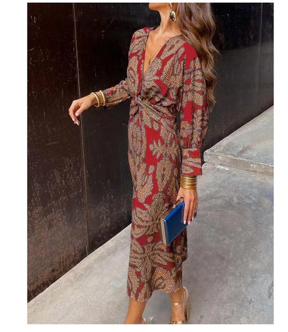 Robe Longue Élégante Femme Style Bohème Chic pour Soirée ou Travail
