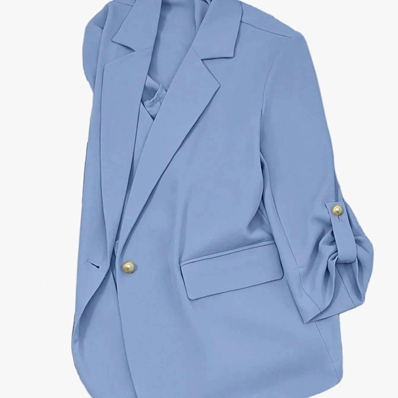 Elegant dameblazer med lange ærmer, afslappet stil til kontor eller udgang