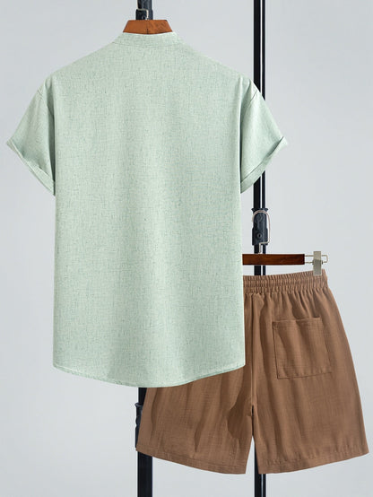 Ensemble Décontracté Homme Deux Pièces Style Moderne pour Été et Loisirs