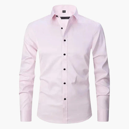 Camisa Ajustada para Hombre Elegante de Negocios y Casual – Mangas Largas, Estilo Moderno