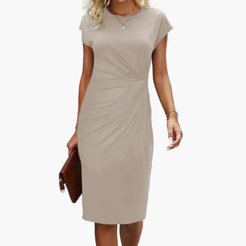 Robe élégante femme coupe droite pour bureau et soirée