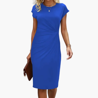 Robe élégante femme coupe droite pour bureau et soirée