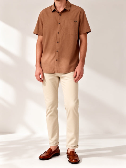 Men's Casual Short-Sleeve Shirt Urban Style Summer Elegance