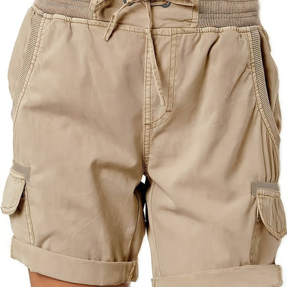Shorts casual da donna stile cargo con tasche e coulisse – Ideali per l'estate e il tempo libero