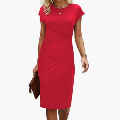 Robe élégante femme coupe droite pour bureau et soirée