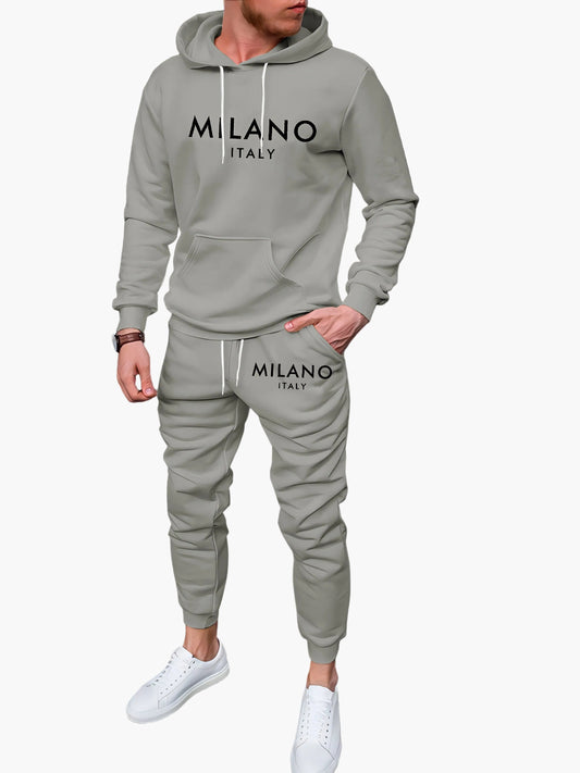 Survêtement à Capuche Homme MILANO ITALY – Ensemble Sweat et Jogging Style Urbain Décontracté