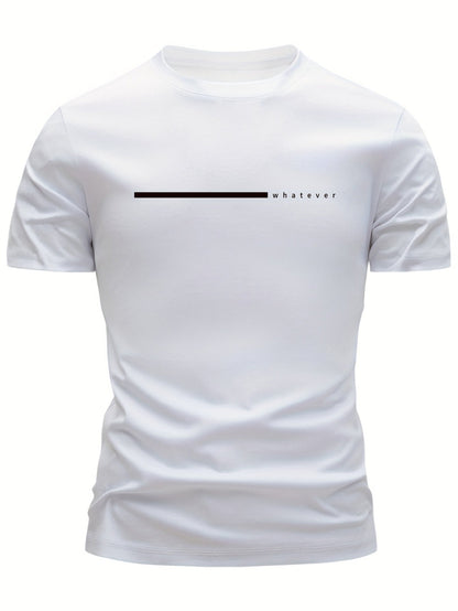 Herret-shirt i afslappet stil med moderne "whatever" tryk til hverdag