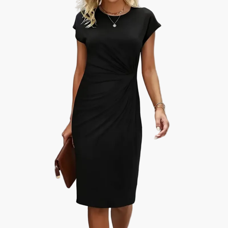 Robe élégante femme coupe droite pour bureau et soirée