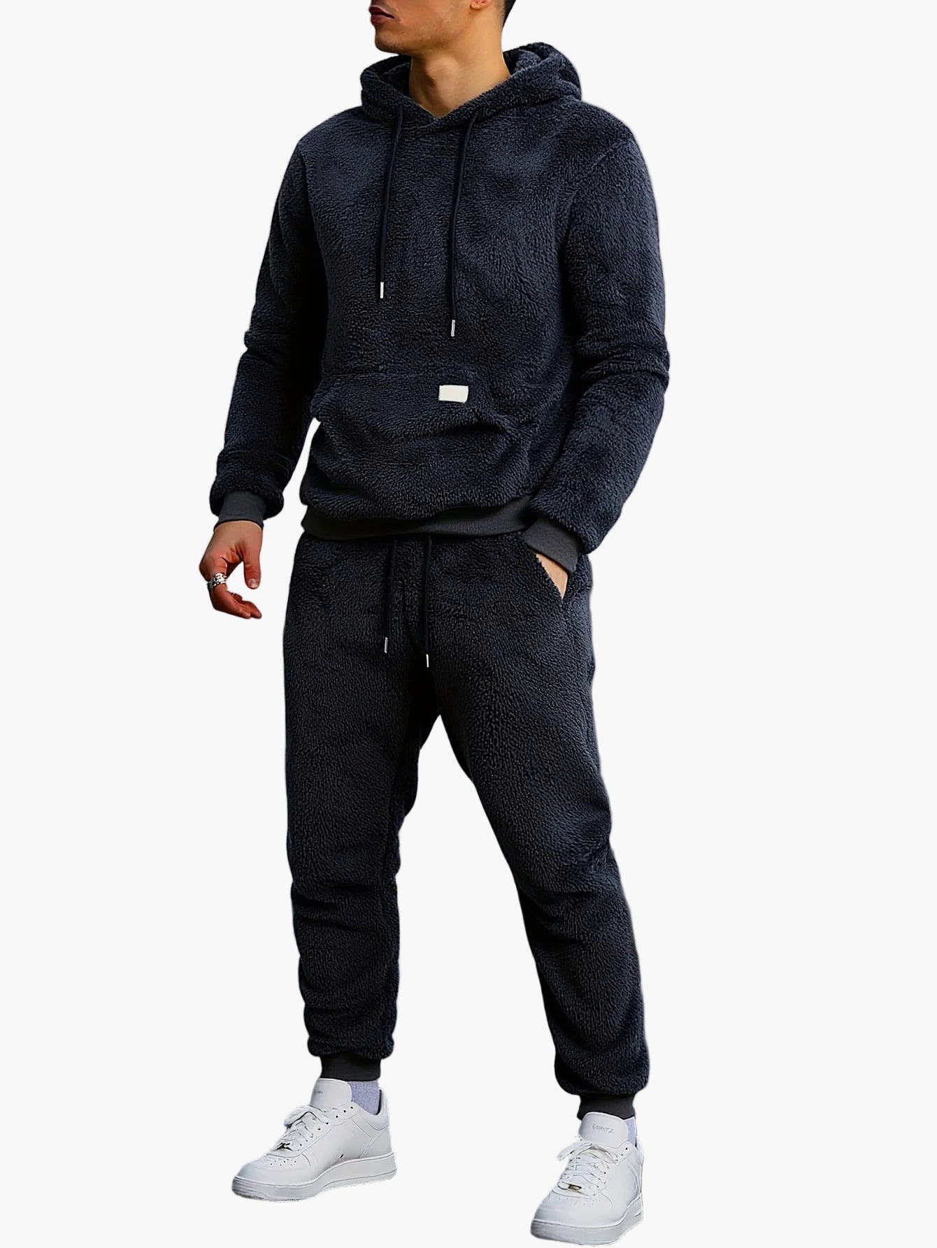 Ensemble survêtement homme décontracté à capuche style moderne pour l'automne et l'hiver