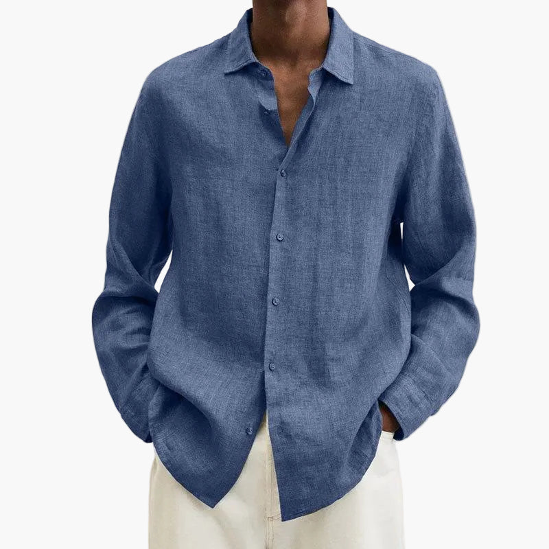 Chemise homme oversize style urbain décontracté à manches longues