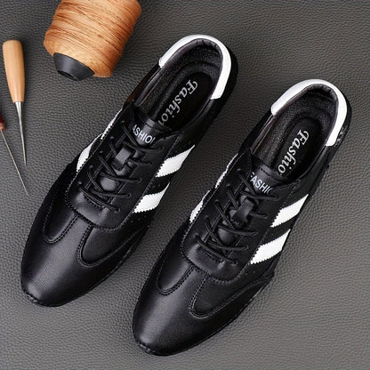Męskie sneakersy casualowe w stylu miejskim na sznurowadła, do rekreacji i na miasto