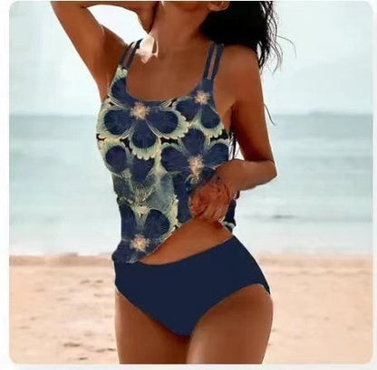 Tankini Femme Style Bohème Rétro – Maillot de Bain Deux Pièces Confortable pour Plage et Piscine