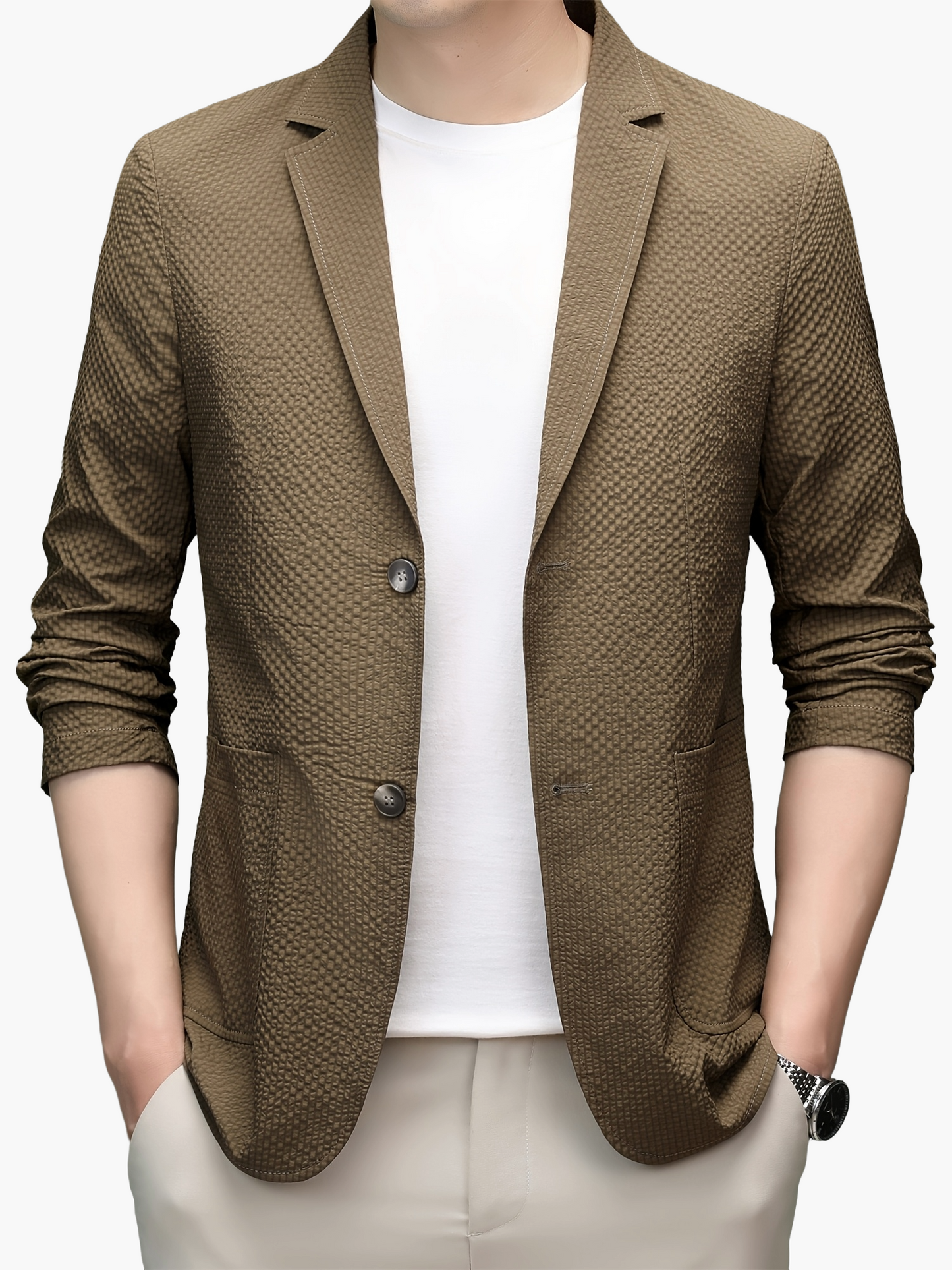 Veste blazer décontractée pour homme - Style élégant printemps/été