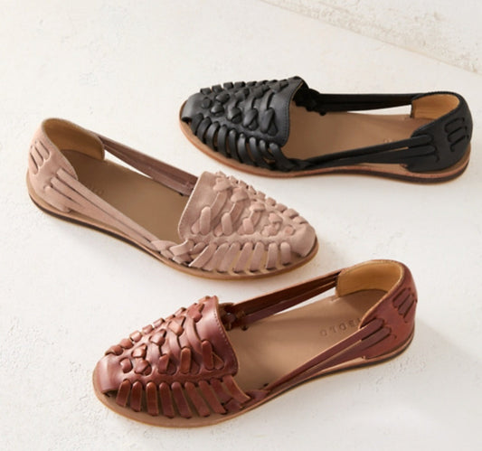 Mocassins tressés décontractés pour femme, style bohème, confort quotidien