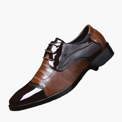 Scarpe eleganti da uomo stile inglese con punta appuntita e chiusura lampo