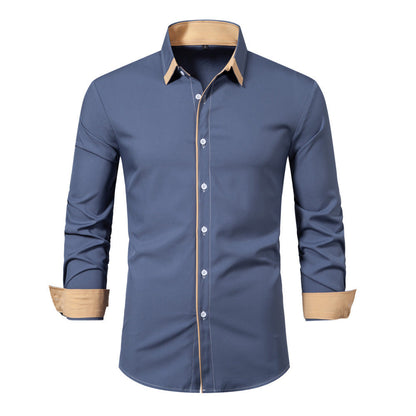 Shannon – Chemise décontractée à manches longues avec contraste de couleur