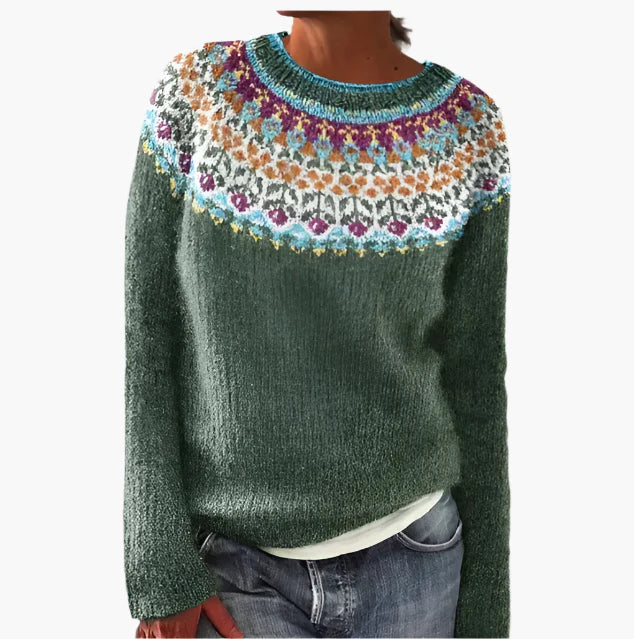 Pull femme style rétro pour automne, élégant et confortable, mode vintage