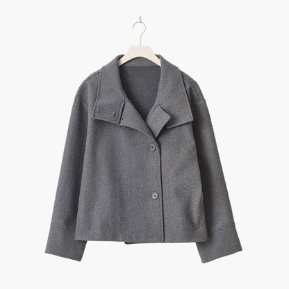 Manteau court à double boutonnage style élégant pour femme - Veste moderne mi-saison