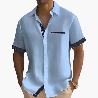 Chemise décontractée homme style estival à manches courtes – idéale pour les sorties et les vacances