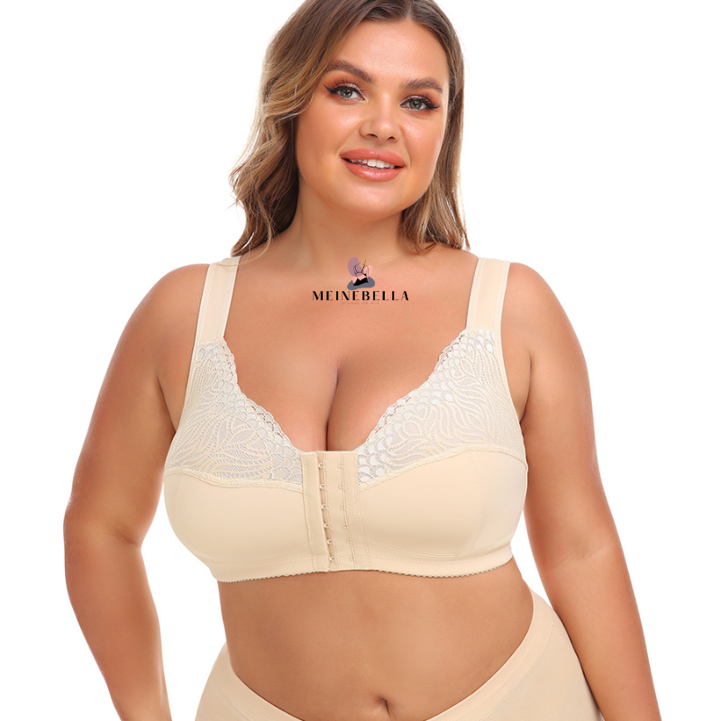 Marie – Soutien-gorge sans armatures avec fermeture frontale et dentelle